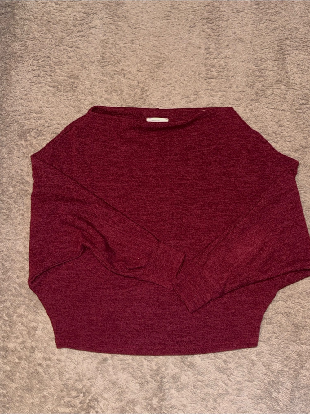 Boat neck Lightweight Sweater in Deep Wine